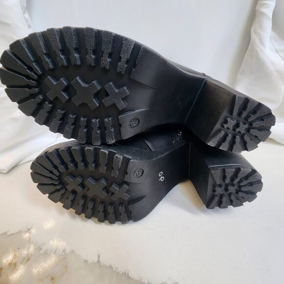 Mia Annamaria Black Block Heel Boots - Women's Size 6.5 - Picture 6 of 12